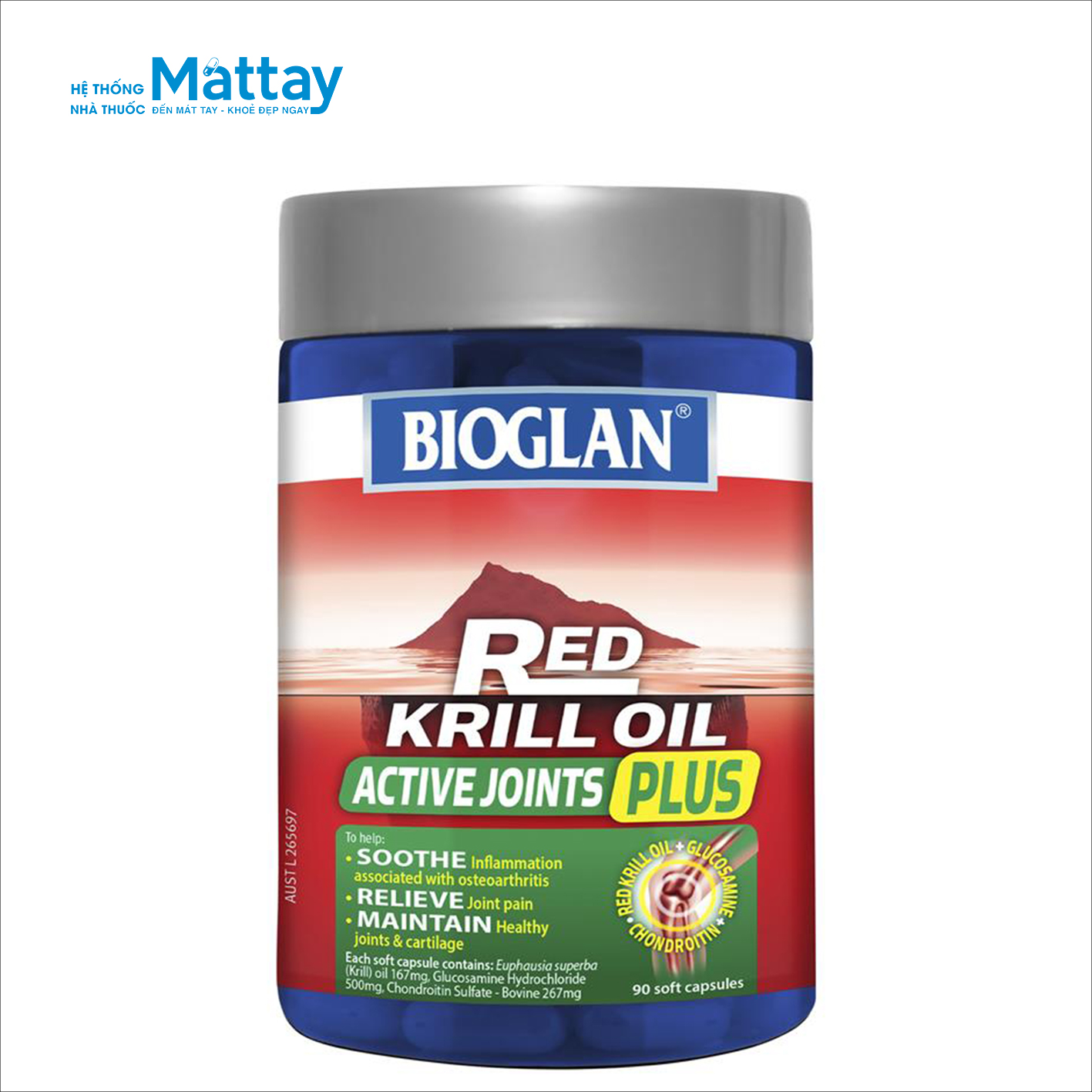 Bioglan Red Krill Oil Active Joints Plus – Hỗ trợ thoái hóa khớp