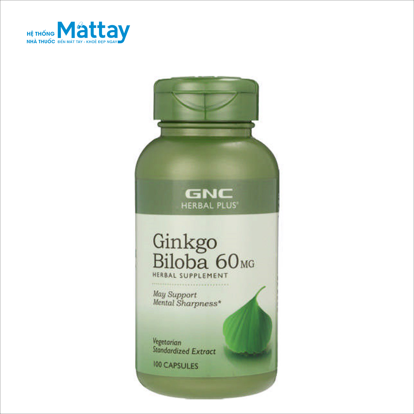 GNC Ginkgo Biloba 60mg Herbal – Tăng cường tuần hoàn não