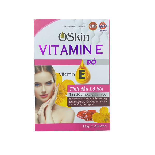 Oskin Vitamin E đỏ có công dụng gì trong việc chống oxy hóa?
