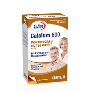 Thực phẩm chức năng bổ sung canxi EuRho Vital Calcium 600